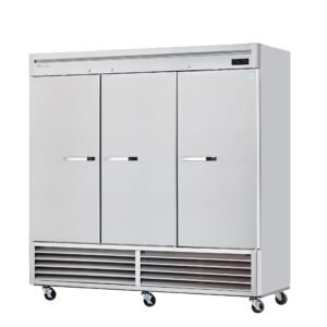 Blue Air - BSR72-HC, 3 Solid Doors Stainless Refrigerator, Bottom-Mount Compressor,  R-290 Refrigerant