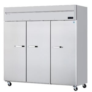 Blue Air - BSR72T-HC, 3 Solid Doors Stainless Refrigerator, Top-Mount Compressor, R-290 Refrigerant