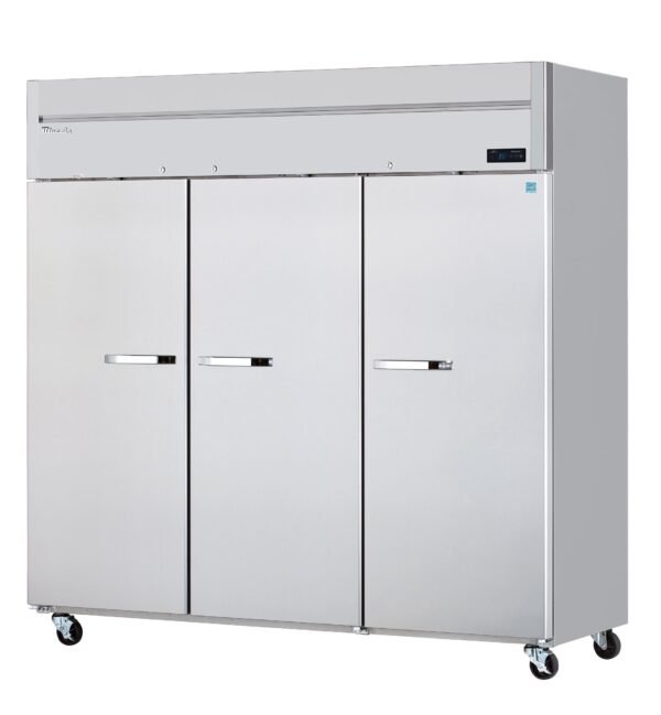 Blue Air - BSR72T-HC, 3 Solid Doors Stainless Refrigerator, Top-Mount Compressor, R-290 Refrigerant
