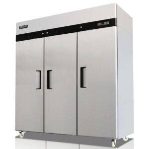 Migali - C-3R-HC, Commercial 77" 3 Solid Door Reach-In Refrigerator 72 cu. ft.