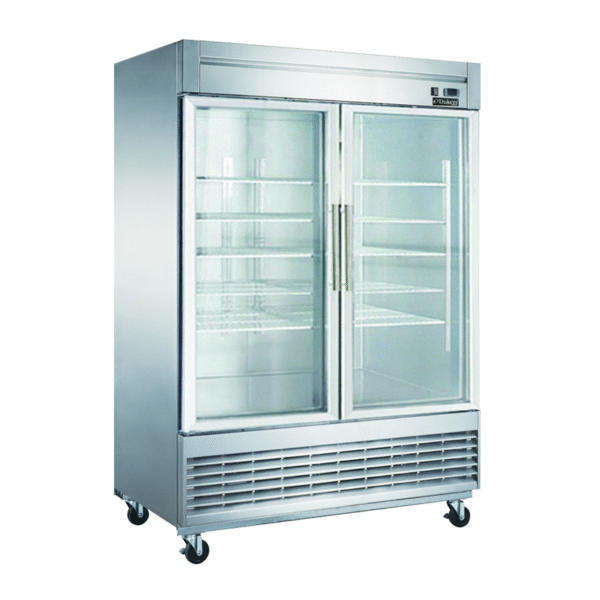 Dukers - D55R-GS2, 55" 2 Door Commercial Reach-In Refrigerator 40.72 cu.ft NSF