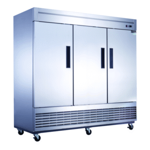 Dukers - D83R, Commercial 83" 3 Solid Door Reach-In Refrigerator Stainless Steel 64.80 cu. ft.