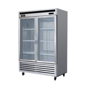 Kool-It - KBSR-2G,54" Double Glass Door Refrigerator Bottom Mount