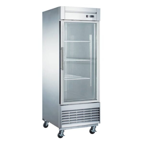 Dukers - D28F-GS1, 27" 1 Glass Door Reach-In Refrigerator 17.7cu.ft.
