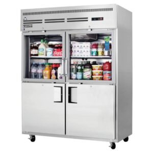 Everest - EGSWH4, Commercial 59" Reach-In Refrigerator 2 Glass 2 Solid Door 55cu.ft.