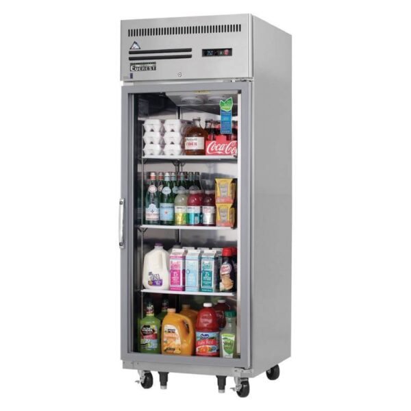 Everest's - ESGR1, 29" One Glass Door Reach-In Refrigerator 23 cu.ft.