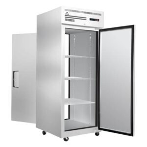 Everest - ESPT-1S-1S, Commercial 29" Two Solid Door Pass Thru Reach-In Refrigerator 23 cu.ft.