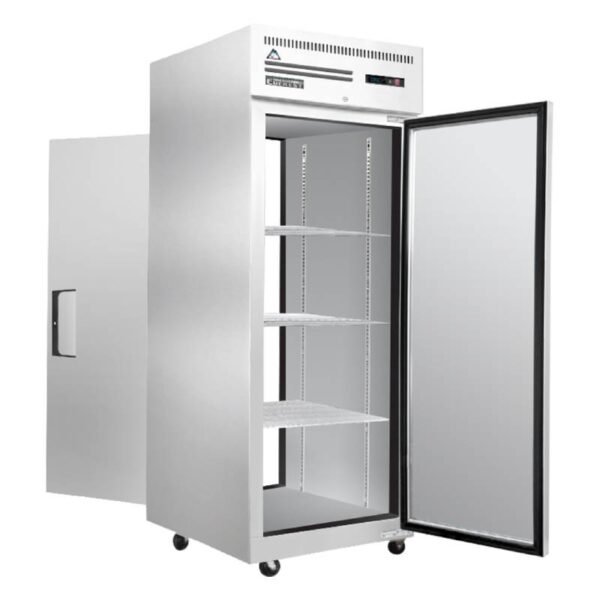 Everest - ESPT-1S-1S, Commercial 29" Two Solid Door Pass Thru Reach-In Refrigerator 23 cu.ft.