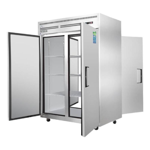 Everest - ESPT-2S-2S Commercial 49" Four Solid Door Pass Thru Reach-In Refrigerator 48 cu.ft.