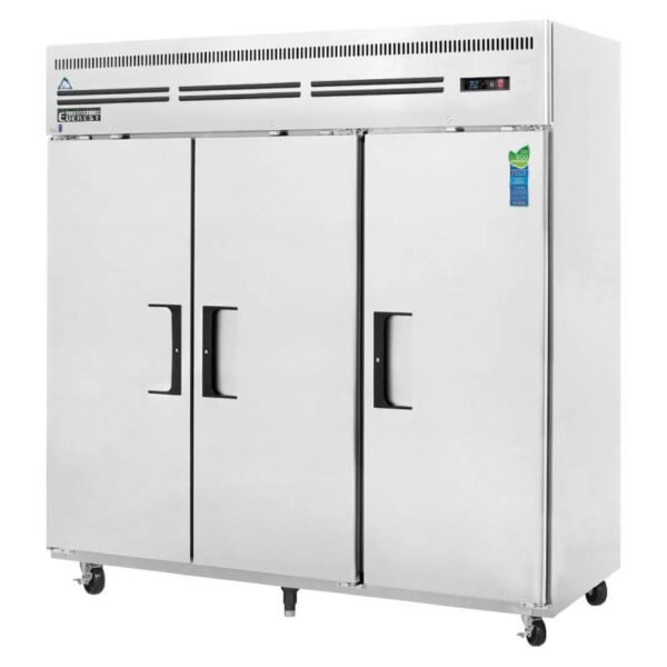 Everest - ESR3, Commercial 74" Three Solid Door Reach-In Refrigerator 71 cu.ft.