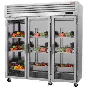 Turbo Air - PRO-77R-G-N, Commercial PRO Series Refrigerator, reach-in, three-section, 75.69 cu. ft.