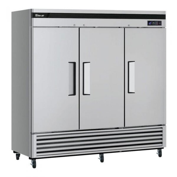 Turbo Air - TSR-72SD-N, Commercial 81" Super Deluxe Reach-in refrigerator, Three-section - Image 3