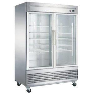 Chef AAA - TR-49BG 55" 2 Glass Door Reach-in Refrigerator 41.7 Cu. ft.