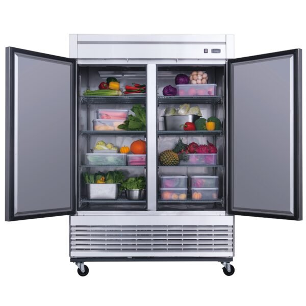 Chef AAA - T55R Commercial 55" Reach-In Refrigerator Solid 2 Door 40 cu.ft. NSF - Image 3