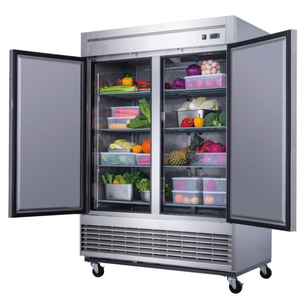 Chef AAA - T55R Commercial 55" Reach-In Refrigerator Solid 2 Door 40 cu.ft. NSF - Image 4