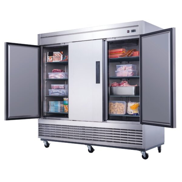 Chef AAA - T83R Commercial 83" Reach-In Refrigerator 3 Solid Door Stainless Steel 64 cu.ft. - Image 4