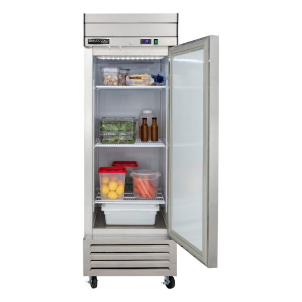 Maxx Cold - MVR-23FDHC V-Series 1 Door Reach-In Refrigerator, Bottom Mount, in Stainless Steel - Image 2