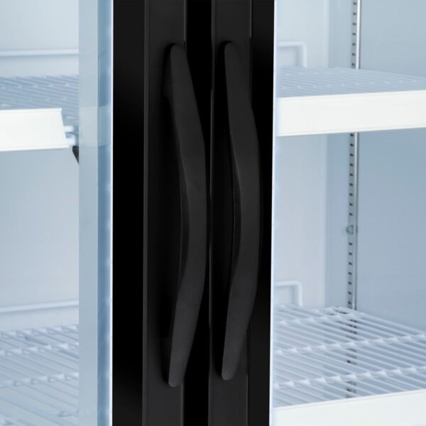 Maxx Cold - MVMR48B V-Series Double Glass Door Merchandiser Refrigerator, in Black - Image 3